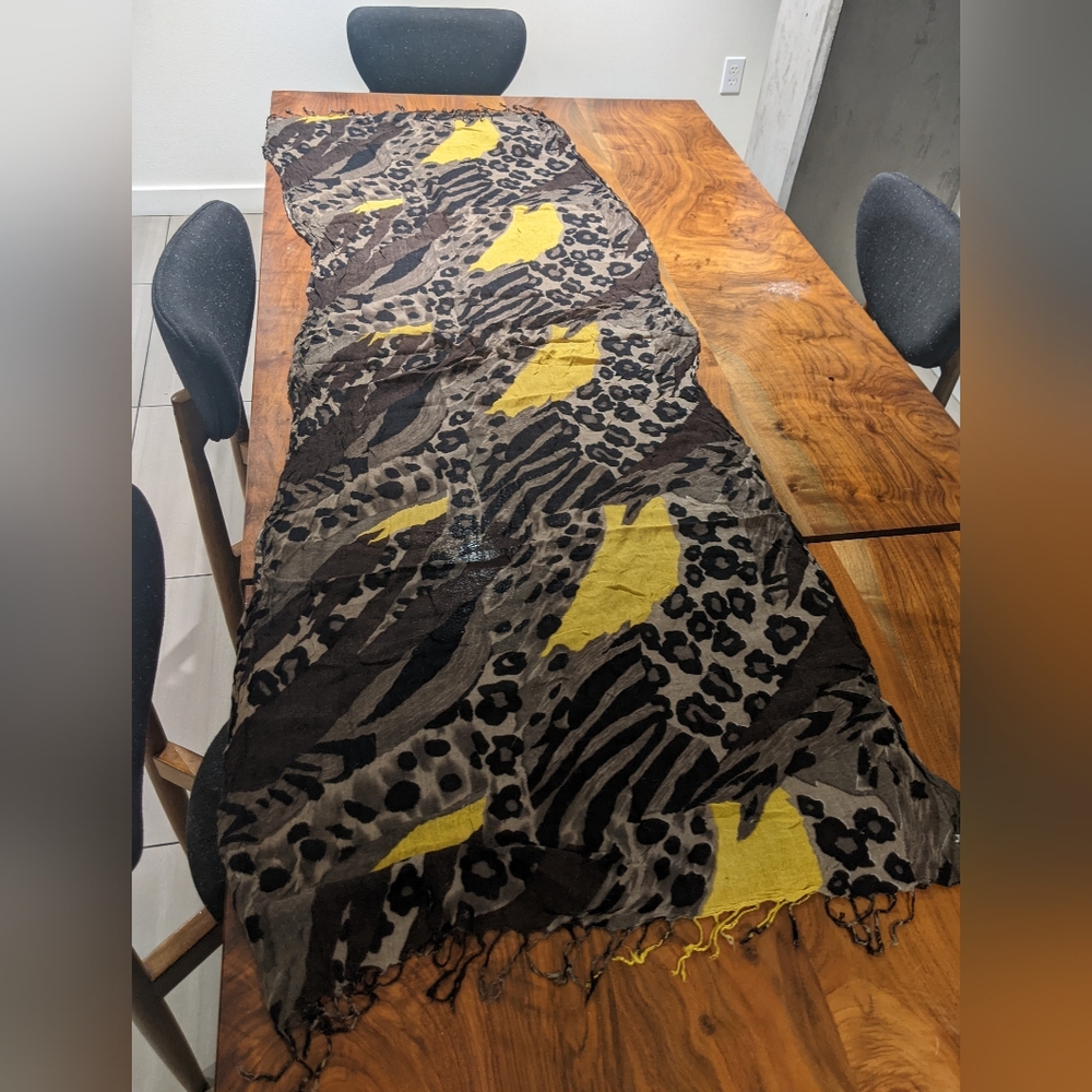 Brazen - Ombre Leopard Print Scarf, OS